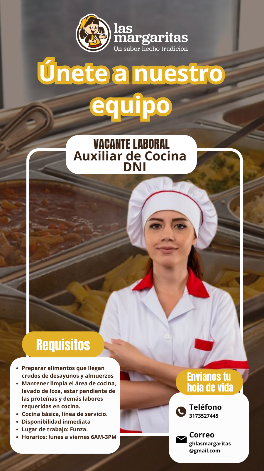 Aux cocina DNI