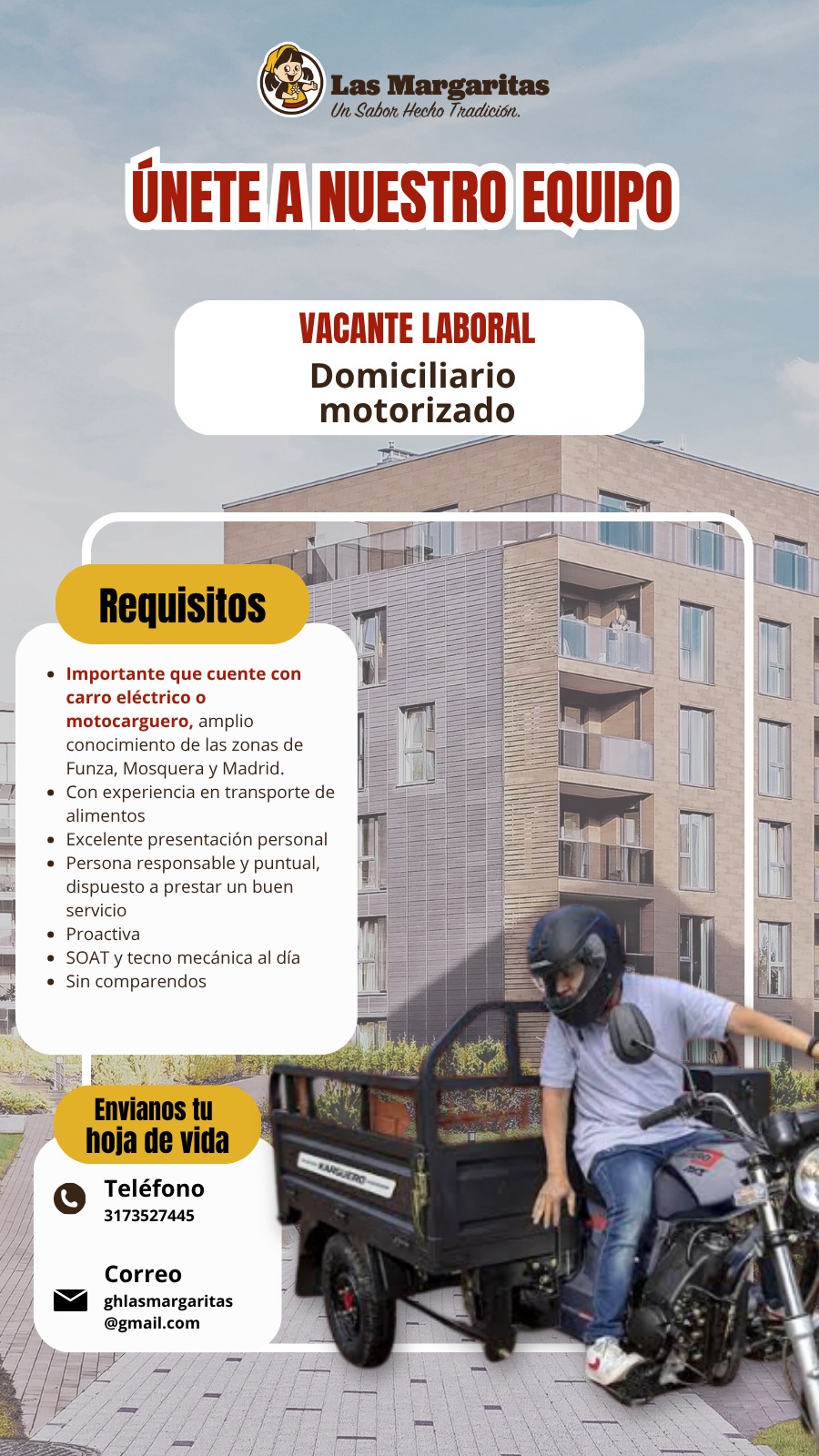Domiciliario con carro electrico